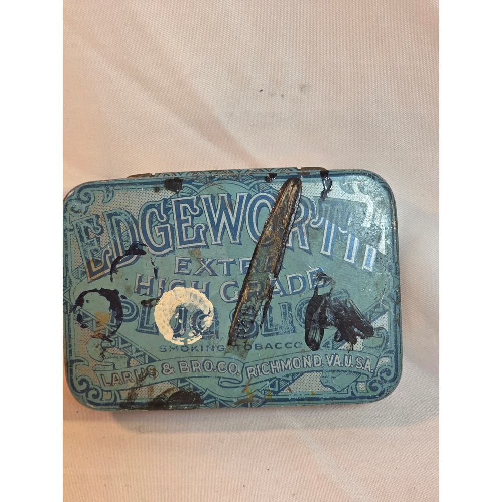 Vintage Edgeworth Extra High Grade Sliced Tobacco Tin Larus & Bro Richmond VA